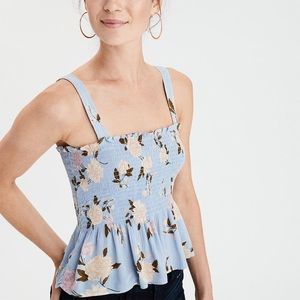 SOLD ON DEPOP floral peplum tank